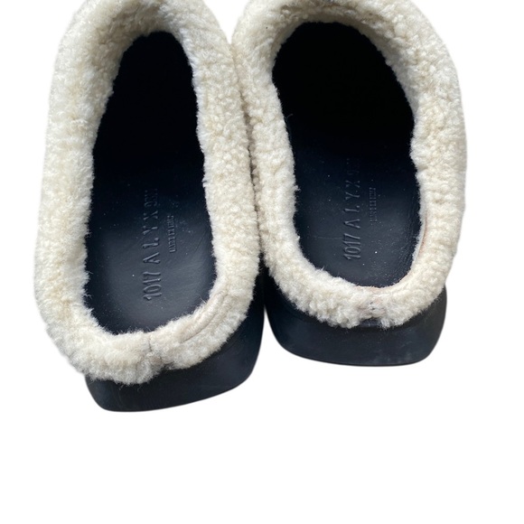 1017 ALYX 9SM Mens black shearling mono mule slip on size 43 - Picture 5 of 7